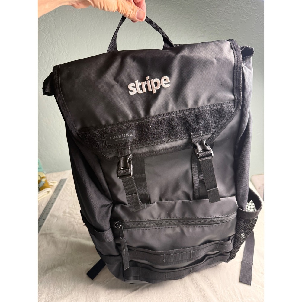 Timbuk2 Rogue Laptop Backpack Black Stripe Logo Commuter Bag